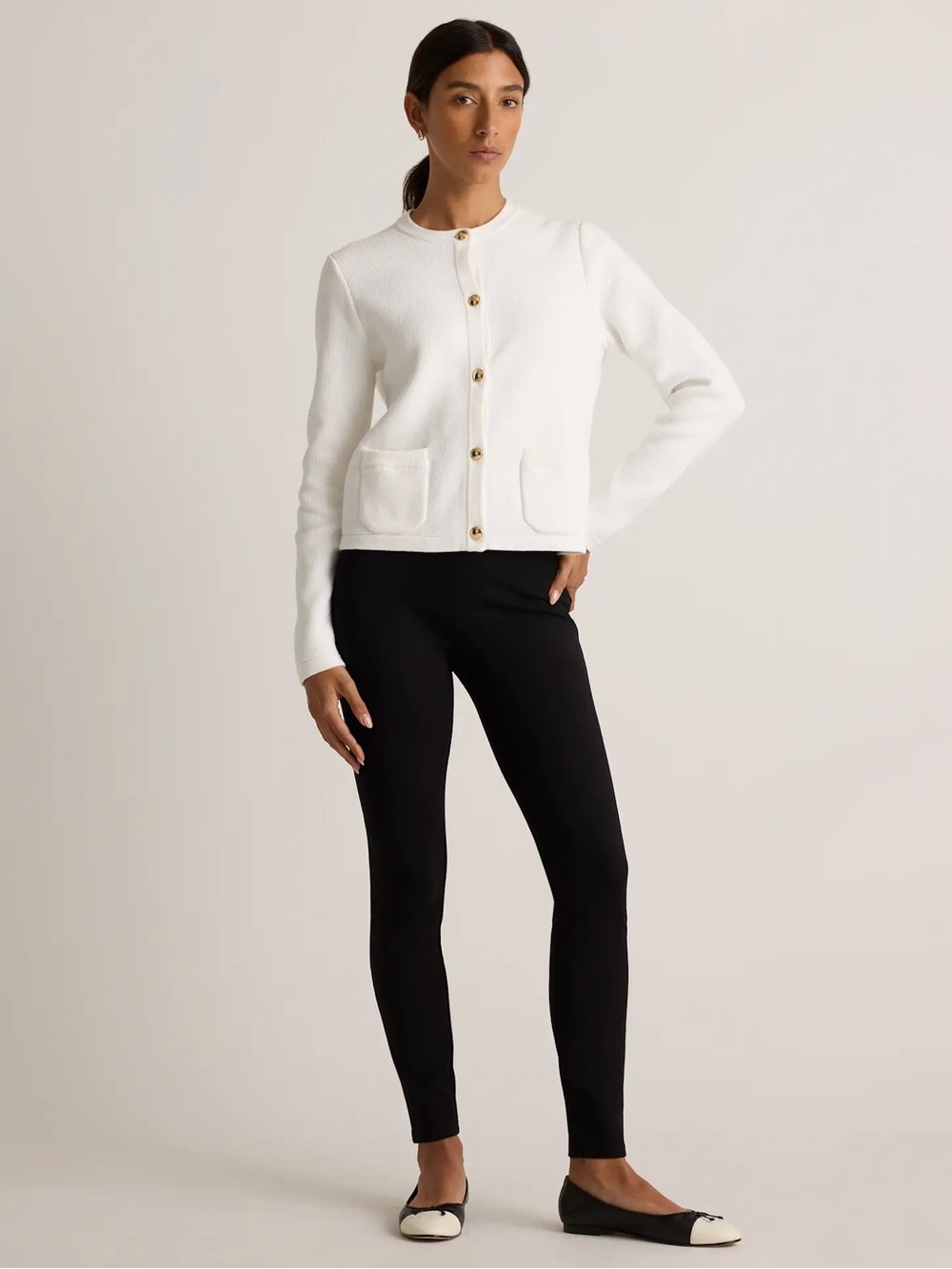 EUC Quince Organic Cotton Button Down Cardigan XS